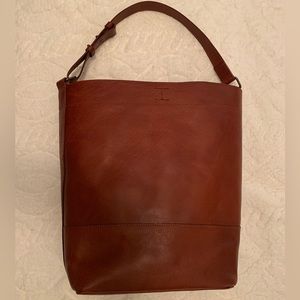 Leather bucket bag